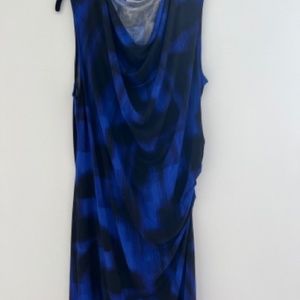 Black and blue mod Tahari dress